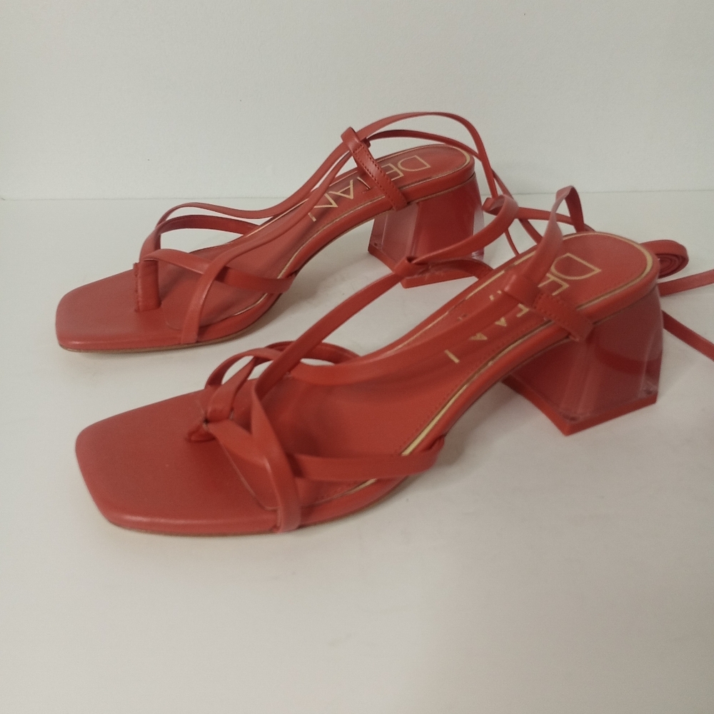Orange Chunky Heel